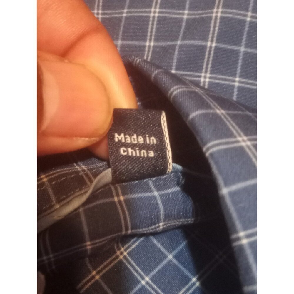 NWT Nautica Performance Super Shirt, Button Up, Slim Fit, Blue Check 15-15.5 (M) - Picture 11 of 14